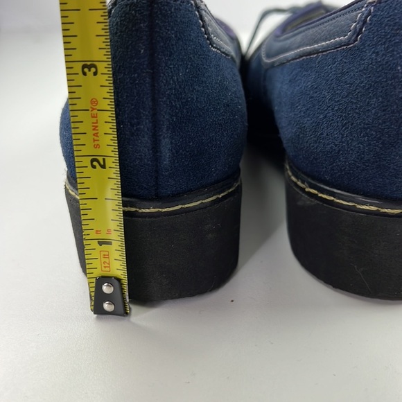 Aqua Skips Waterproof Blue Suede Oxford Lace ups shoes - Picture 7 of 12